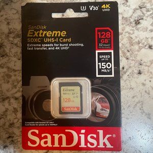 SanDisk 128GB Extreme SDXC UHS-I Memory Card - 150MB/s SD Card, Never Opened
